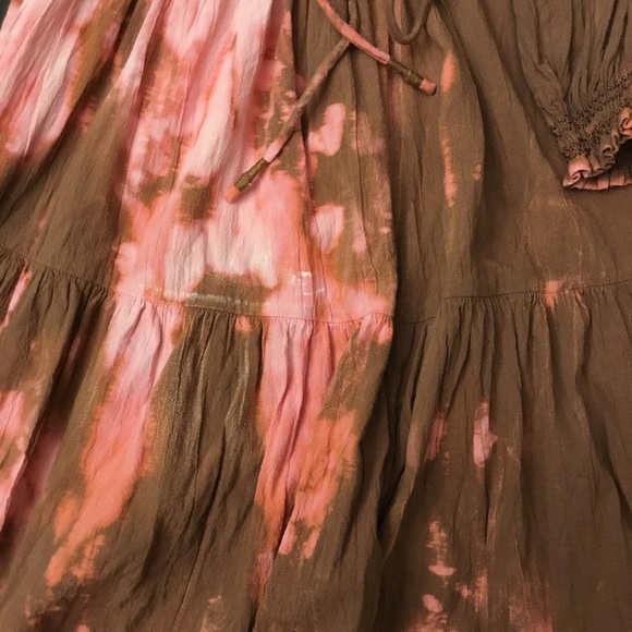 Old Navy Tiered Boho Tie Dye Maxi Dress Cotton Viscose Blend Size 2X - Picture 9 of 14